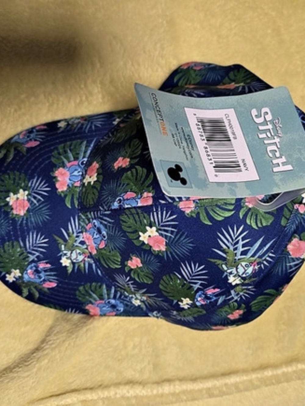 Stitch Floral Bucket Hat in Blue & Green NWT